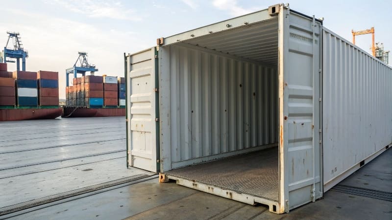 empty shipping container